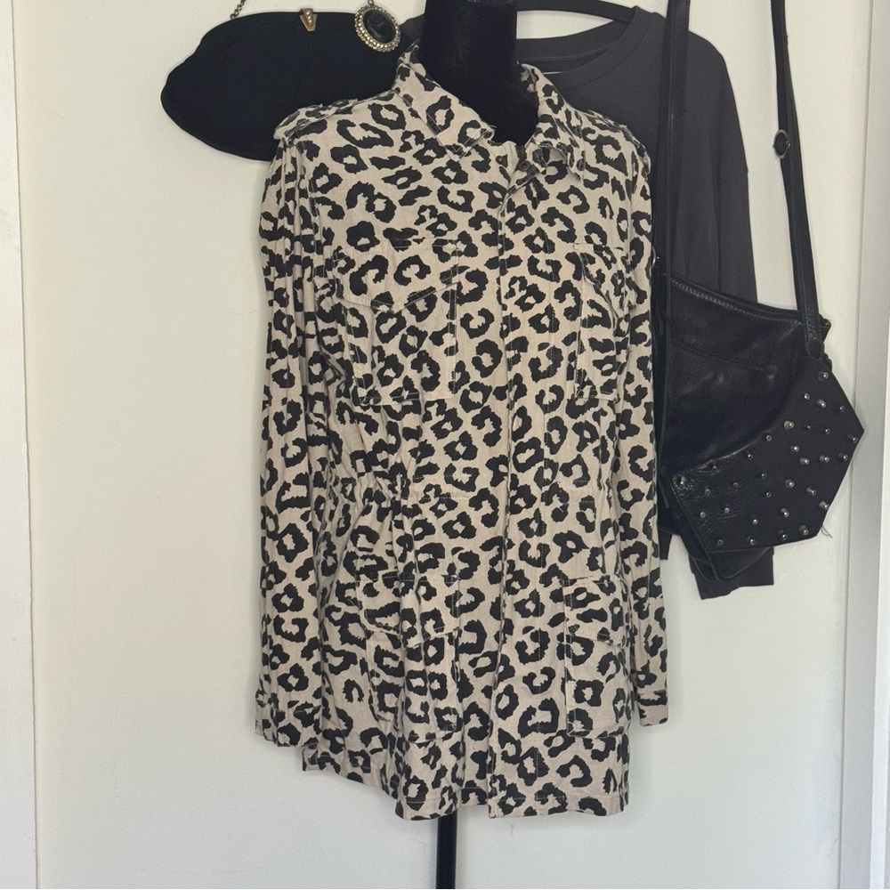 Ellison Leopard Print Utility Jacket Medium